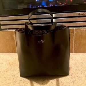 Authentic Kate spade leopard reversible tote